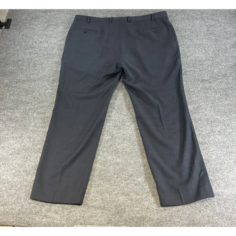 Lauren Ralph Lauren 100% Wool Dress Pants 42x30 Gray Natural Stretch Flat Front